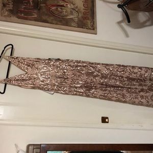 Rose gold sequin gown